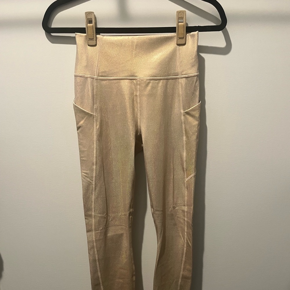 Fabletics Shimmering Gold Leggings